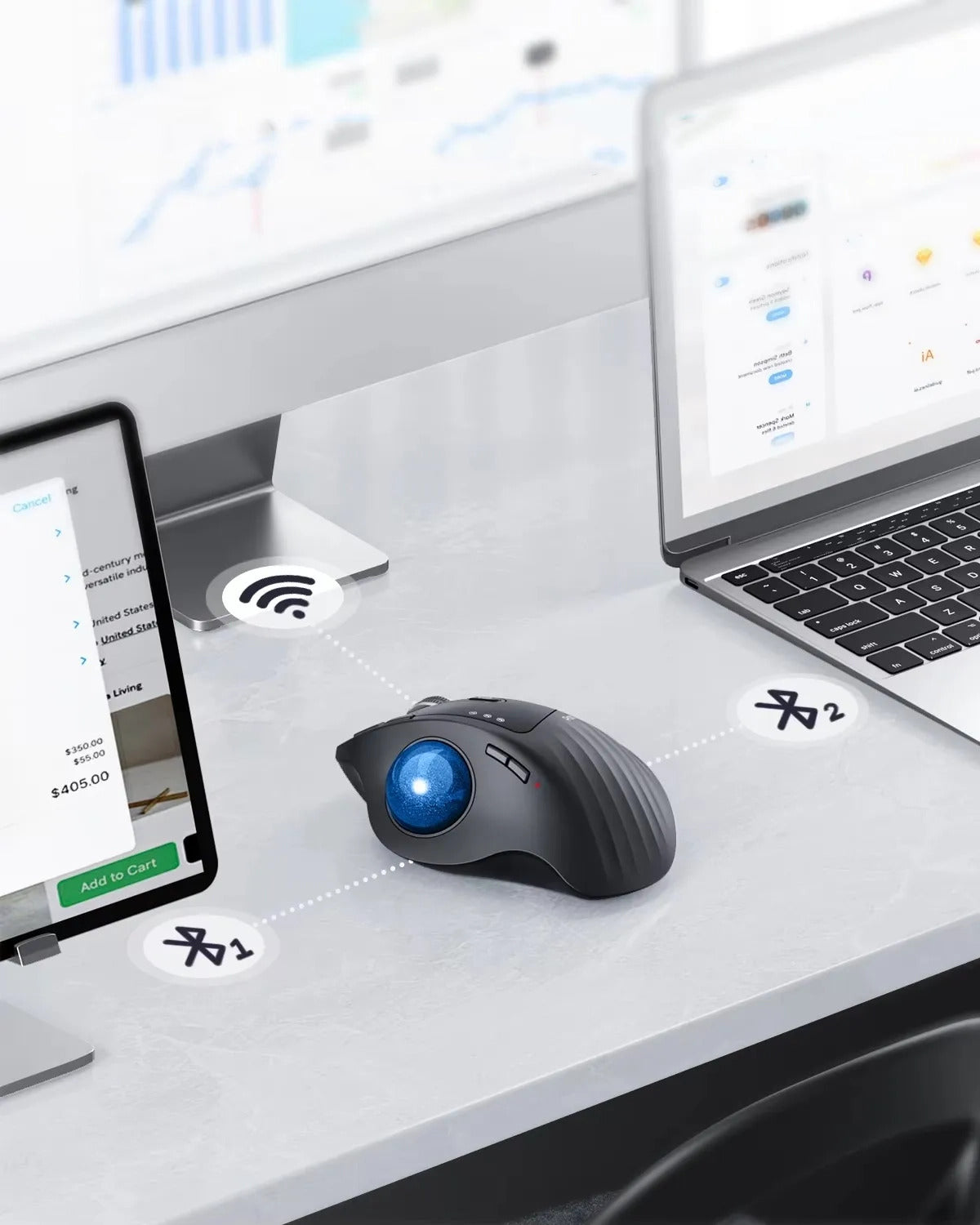 Une souris ergonomique trackball