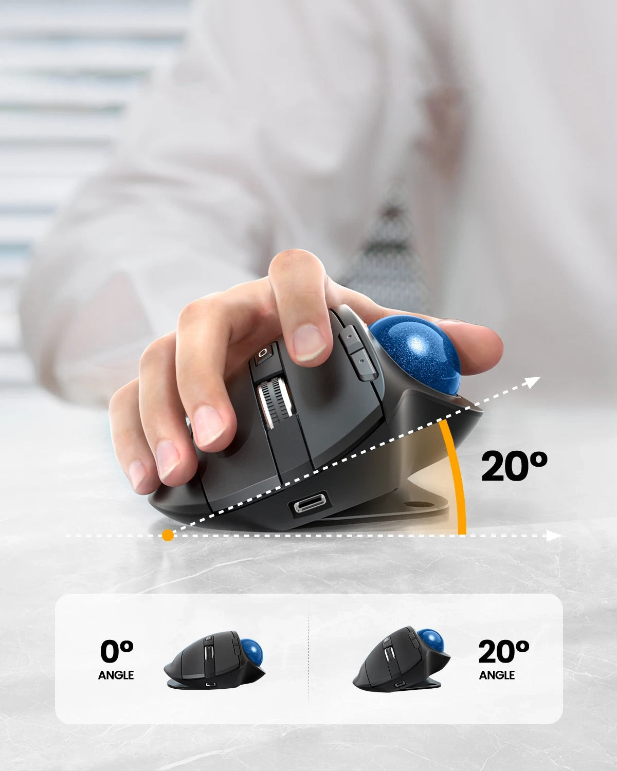 Une souris ergonomique trackball