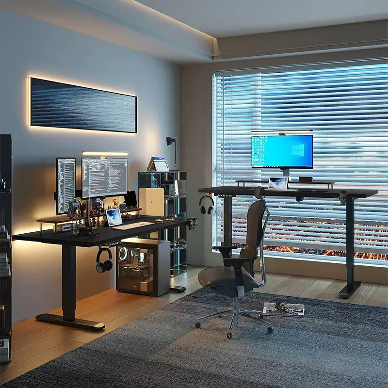 Bureau ergonomique electrique blanc