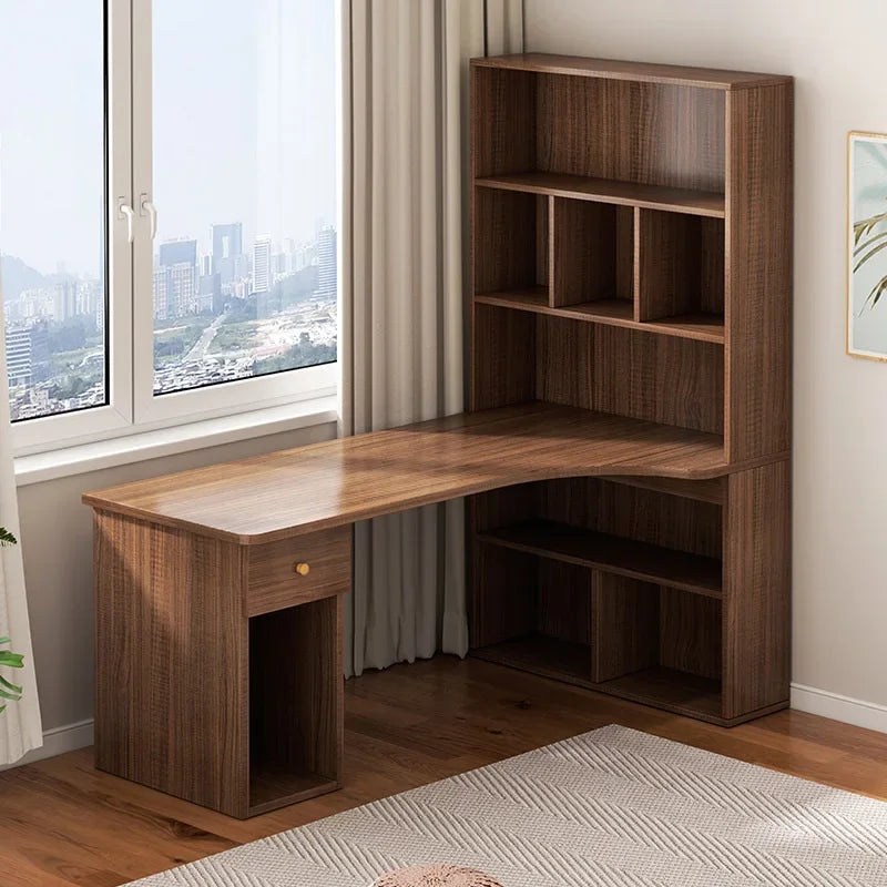 Bureau pc ergonomique marron