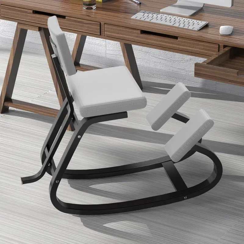 Chaise_sans_dossier_ergonomique_blanc