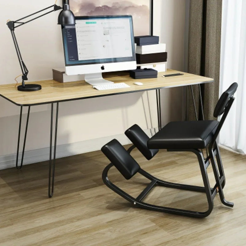 Chaise_sans_dossier_ergonomique_noir