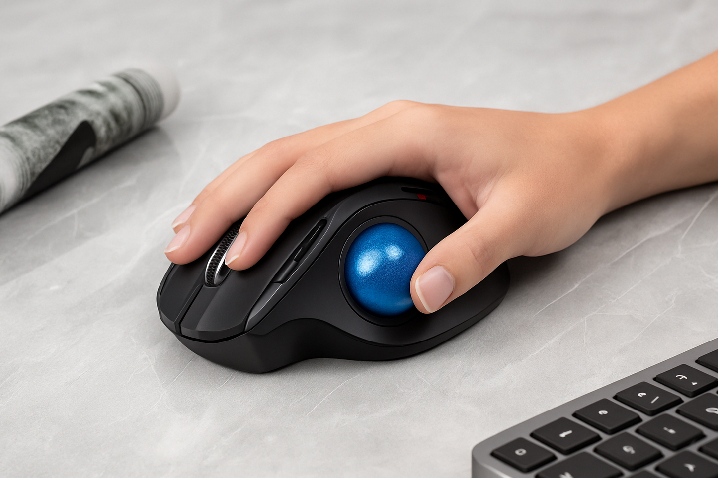 Une souris ergonomique trackball