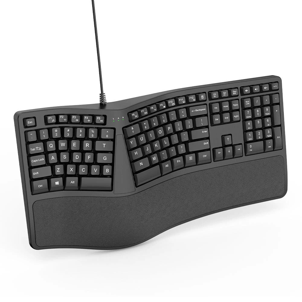 Clavier azerty ergonomique blanc