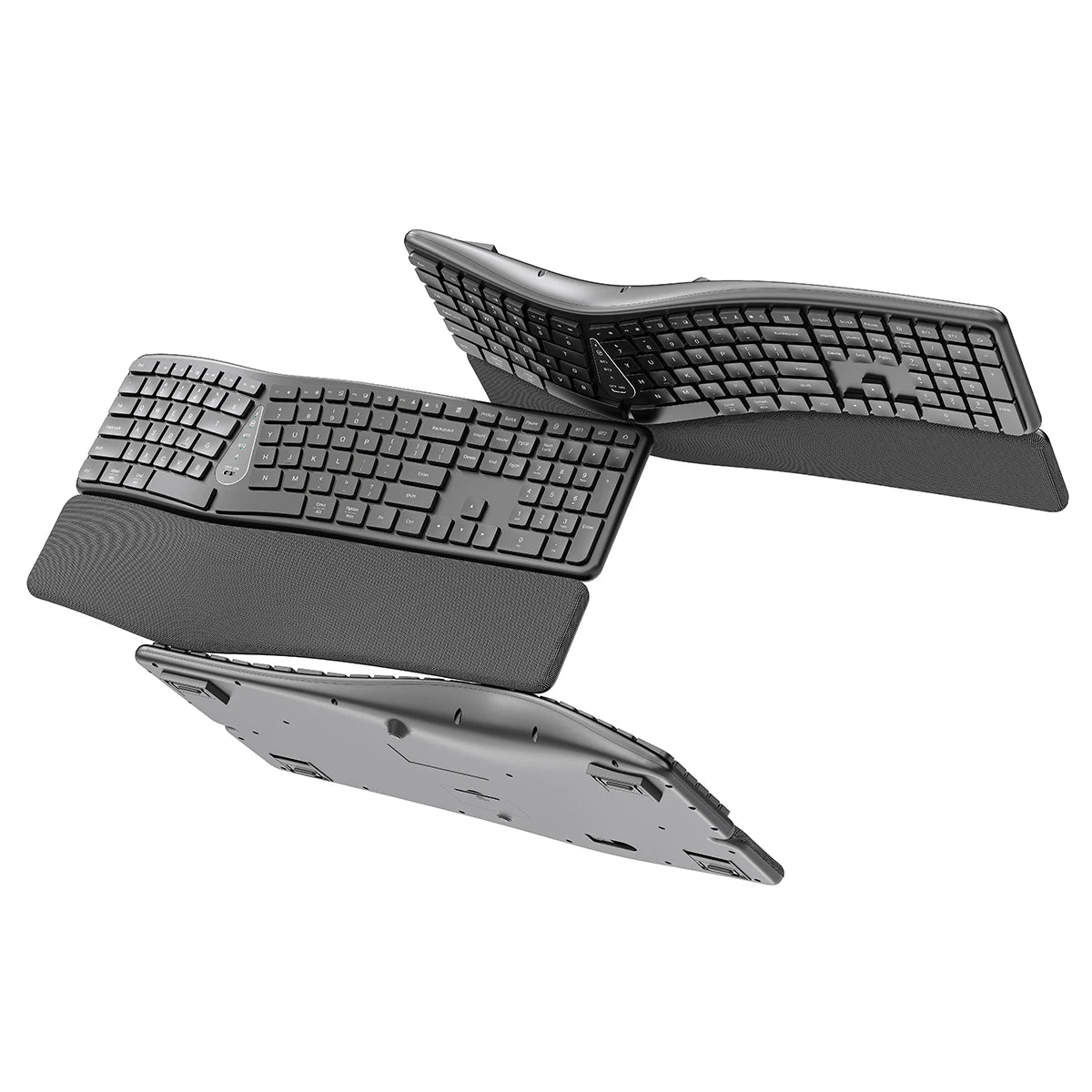 Clavier bureautique ergonomique blanc