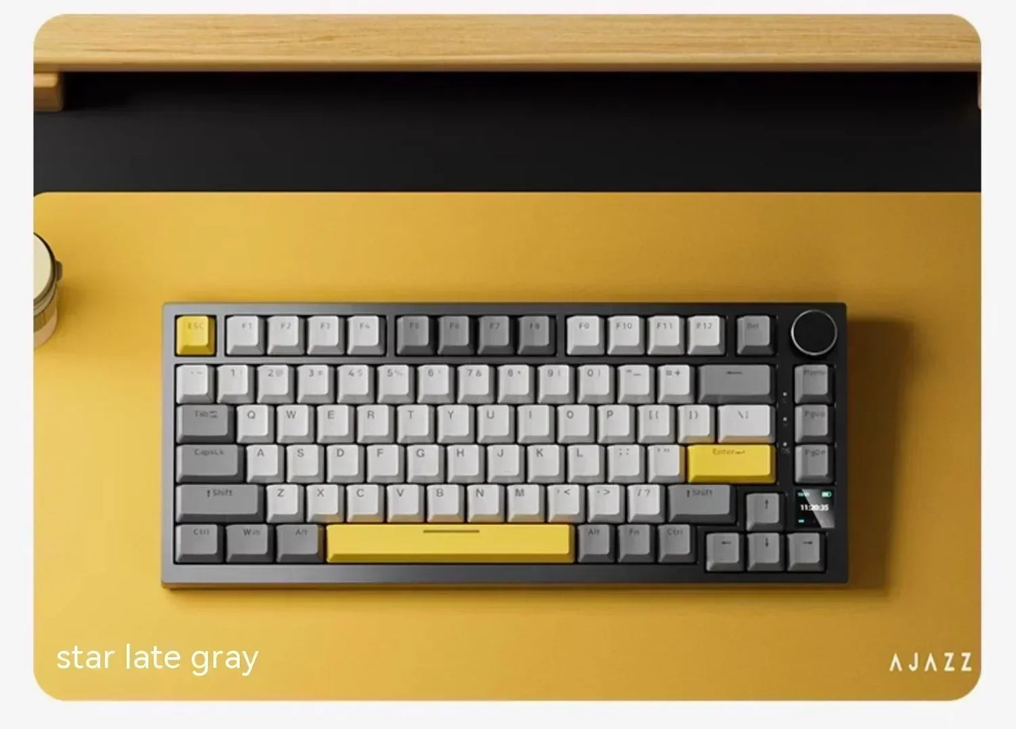 Clavier compact ergonomique gris