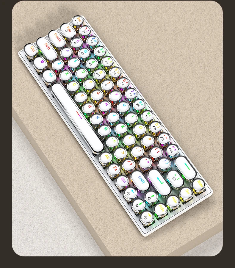 Clavier d'ordinateur ergonomique blanc