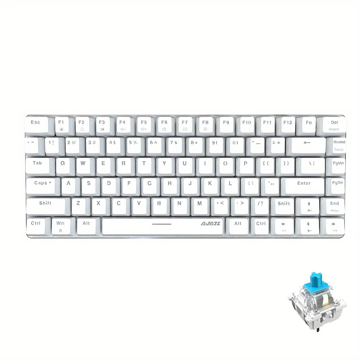 Clavier ergonomique mecanique bleu