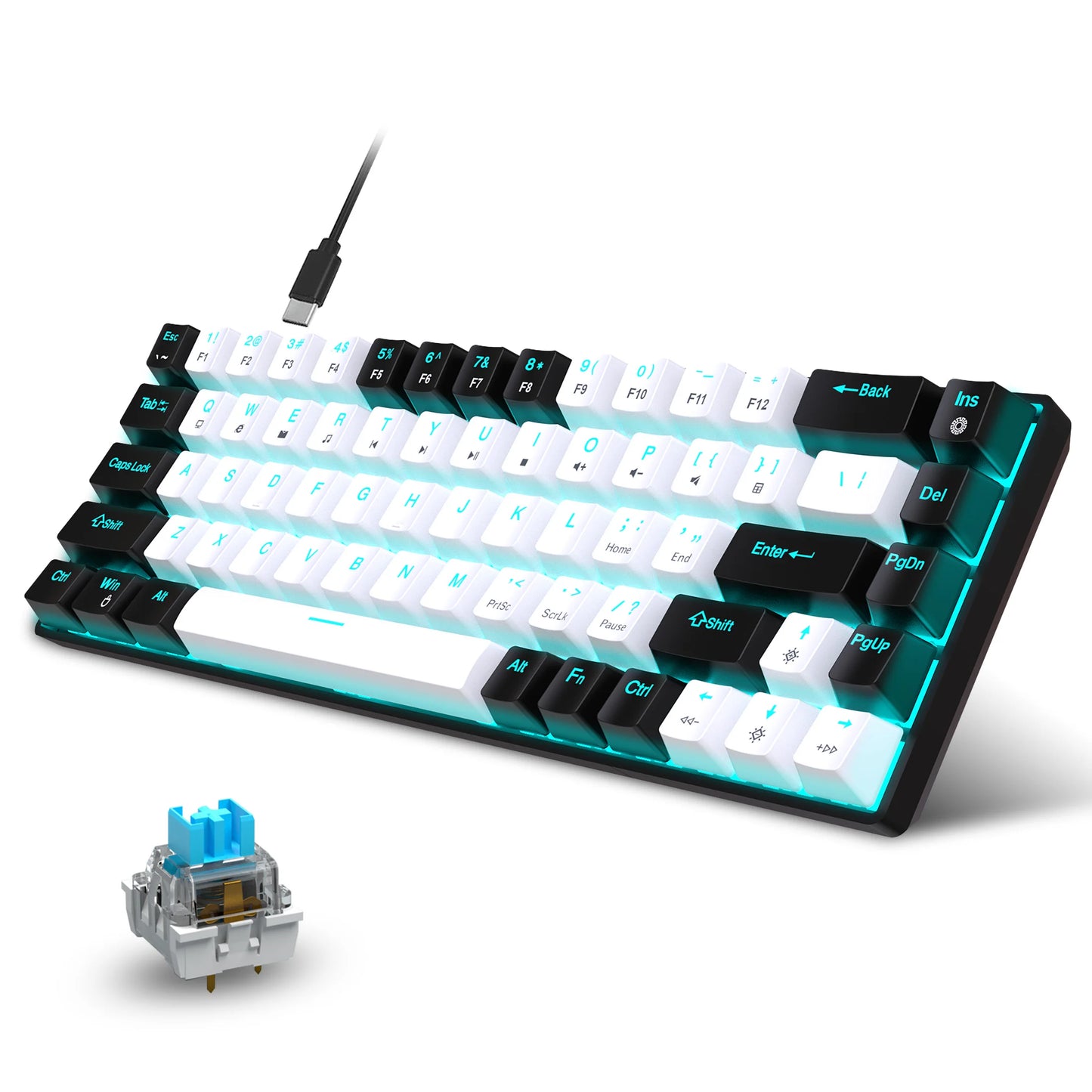 Clavier ergonomique pc blanc