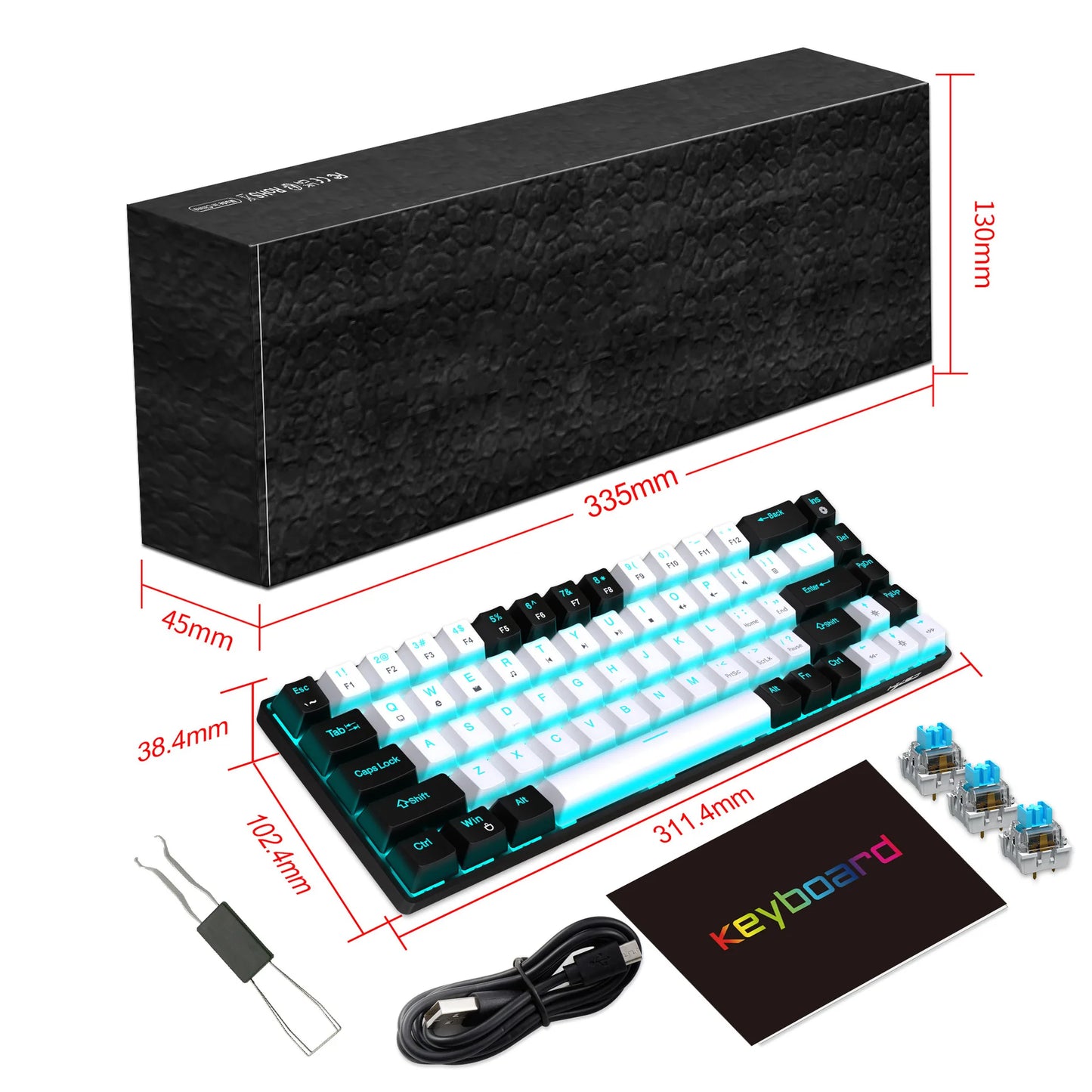 Clavier ergonomique pc noir
