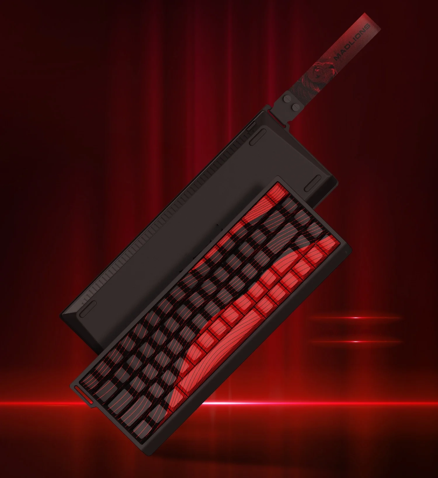 Clavier ergonomique professionnel rouge
