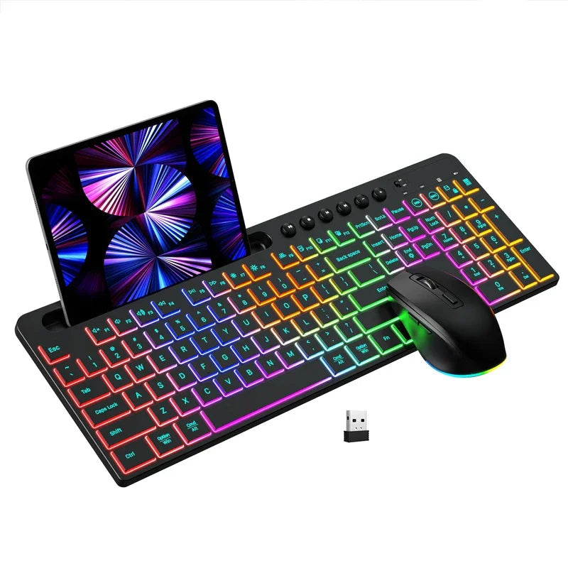 Clavier ergonomique souris intégrée noir