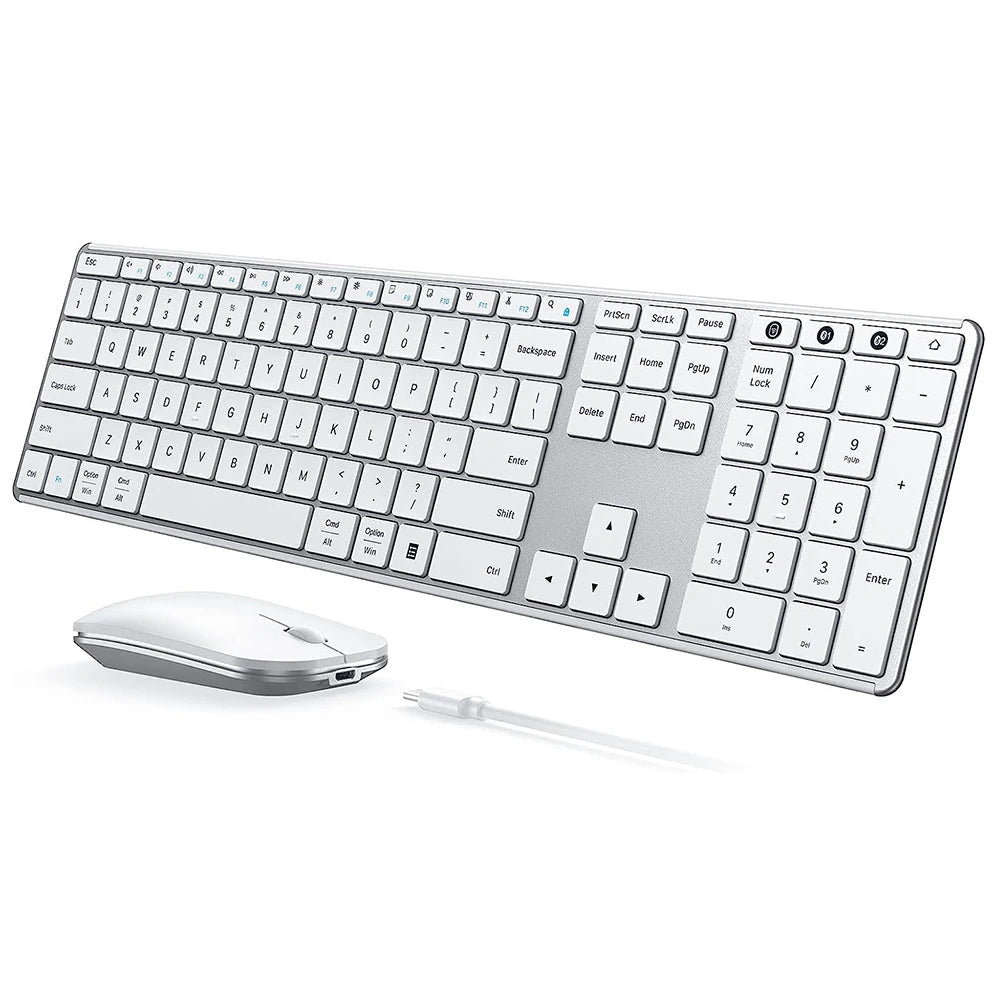 Clavier_et_souris_ergonomique_sans_fil_blanc