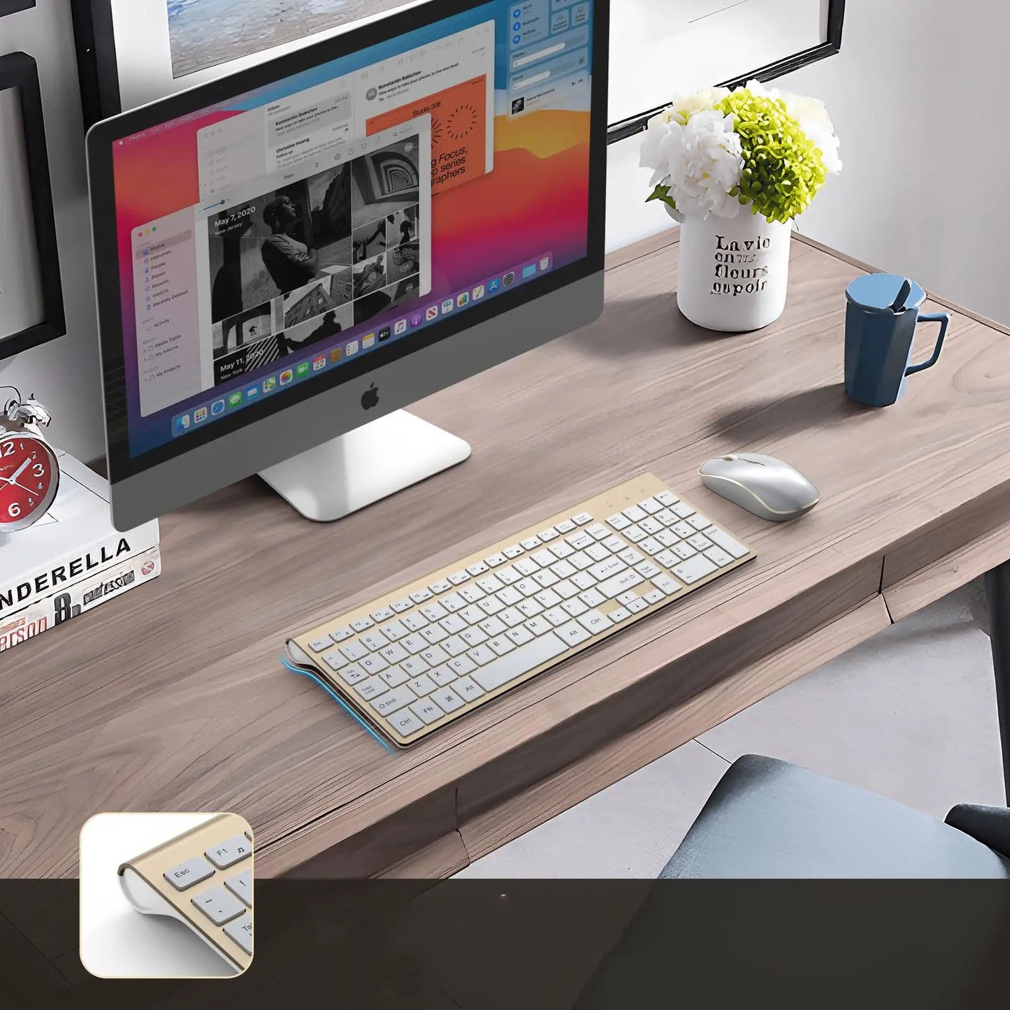 Clavier ordinateur ergonomique bureau