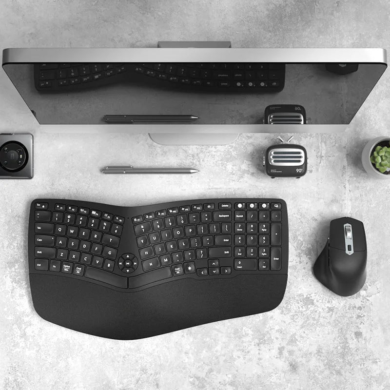 Clavier_souris_sans_fil_ergonomique