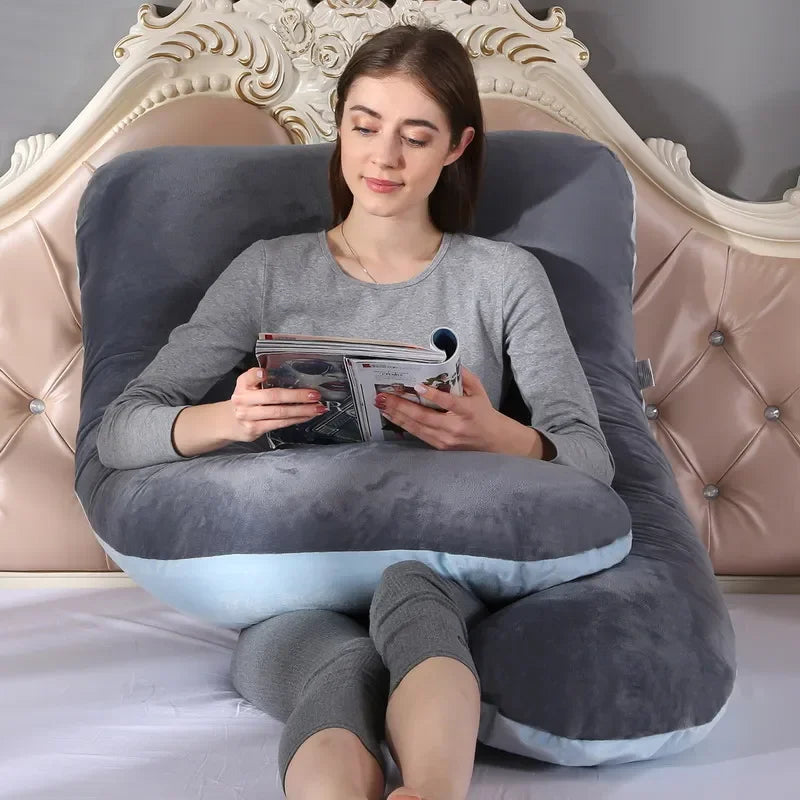 Coussin d'allaitement ergonomique gris
