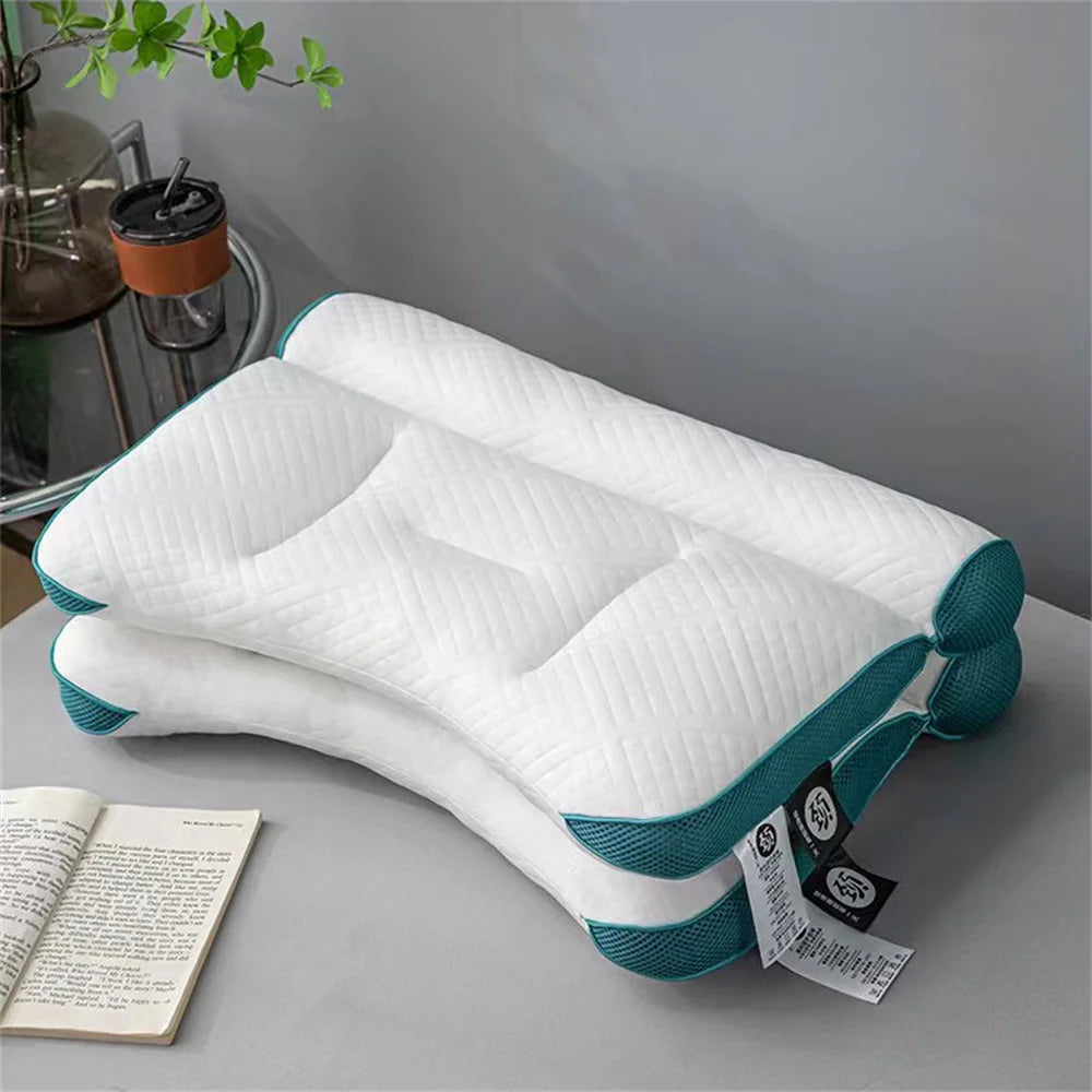 Coussin ergonomique assise bleu lit