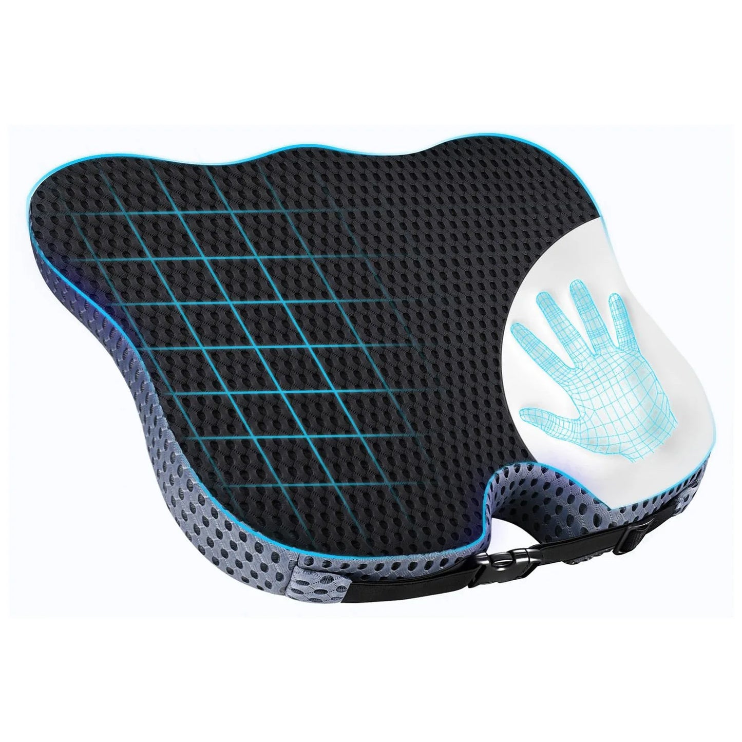 Coussin ergonomique auto blanc