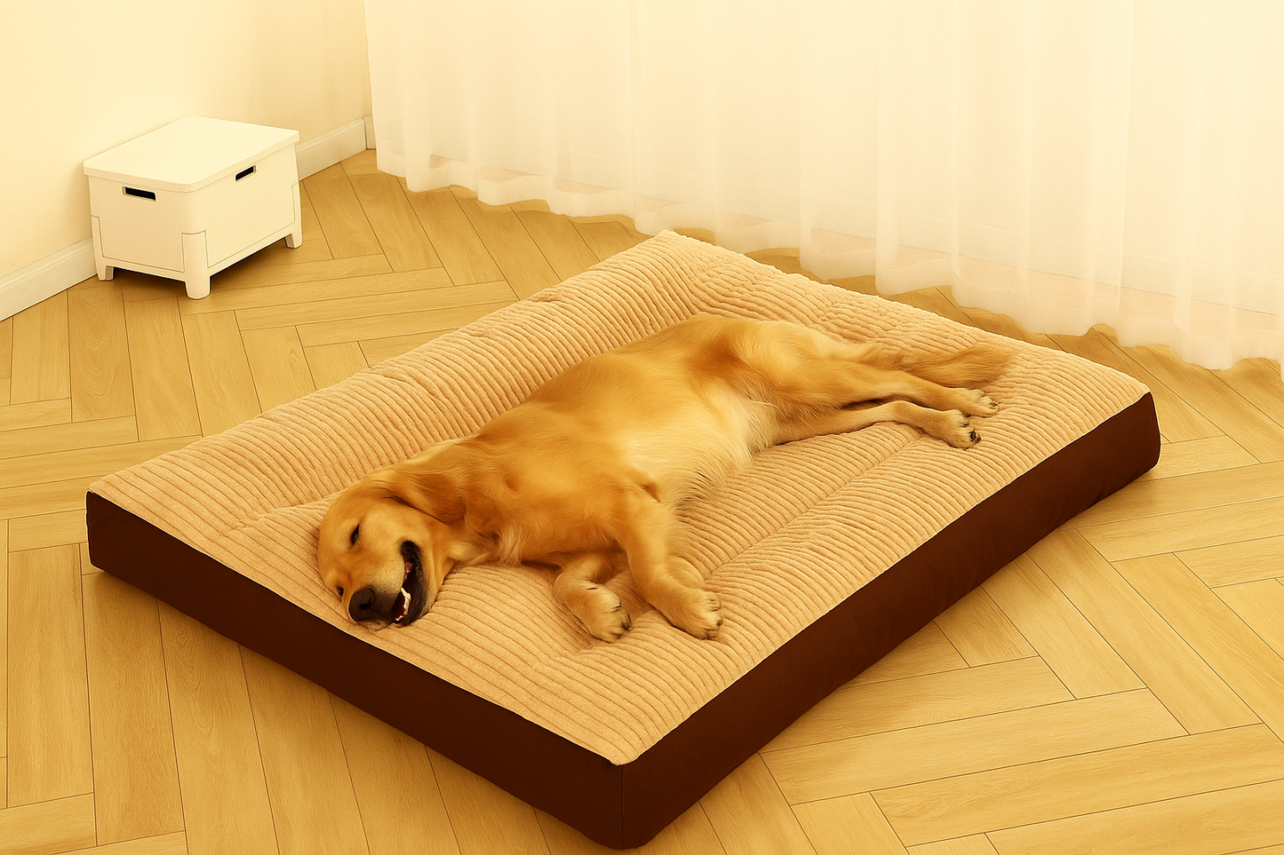 Coussin ergonomique chien rouge