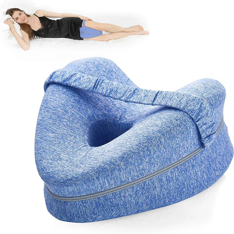 Coussin ergonomique genoux bleu
