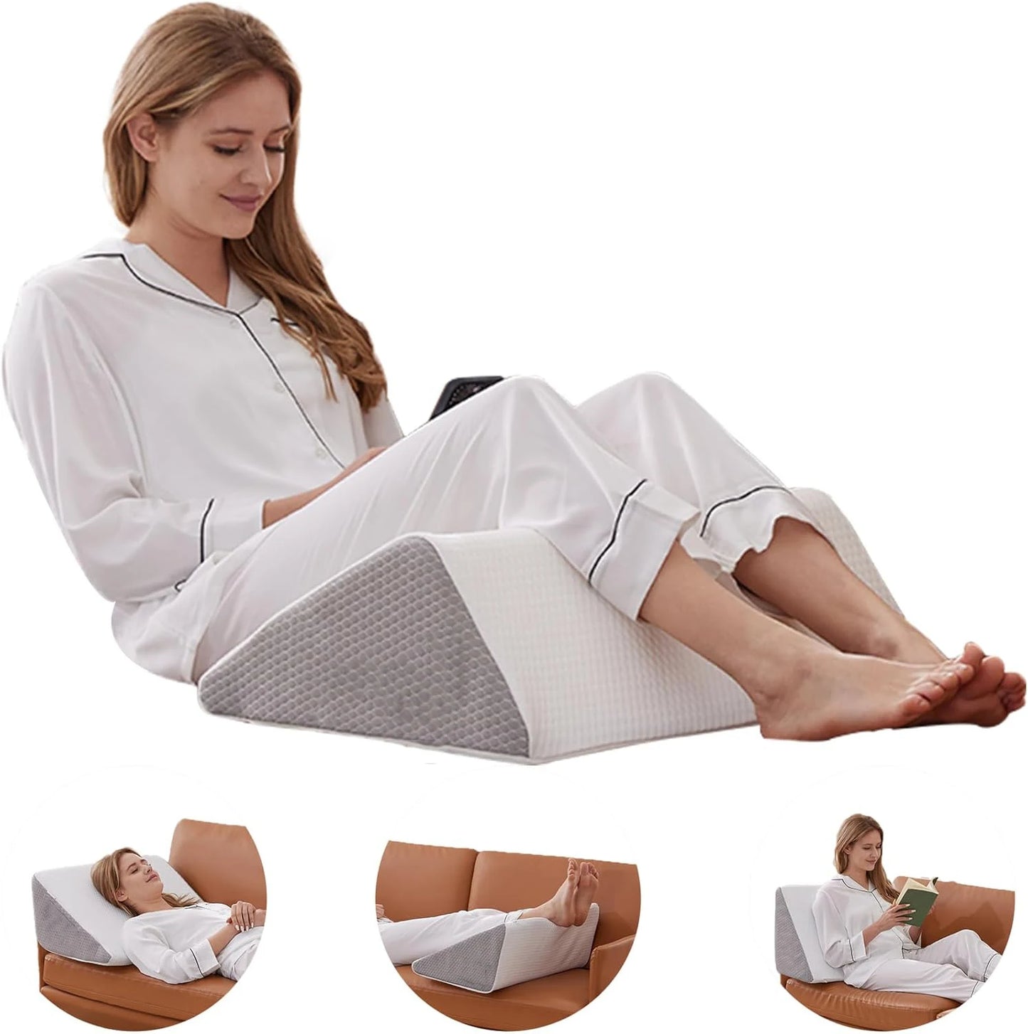 Coussin ergonomique jambes blanc