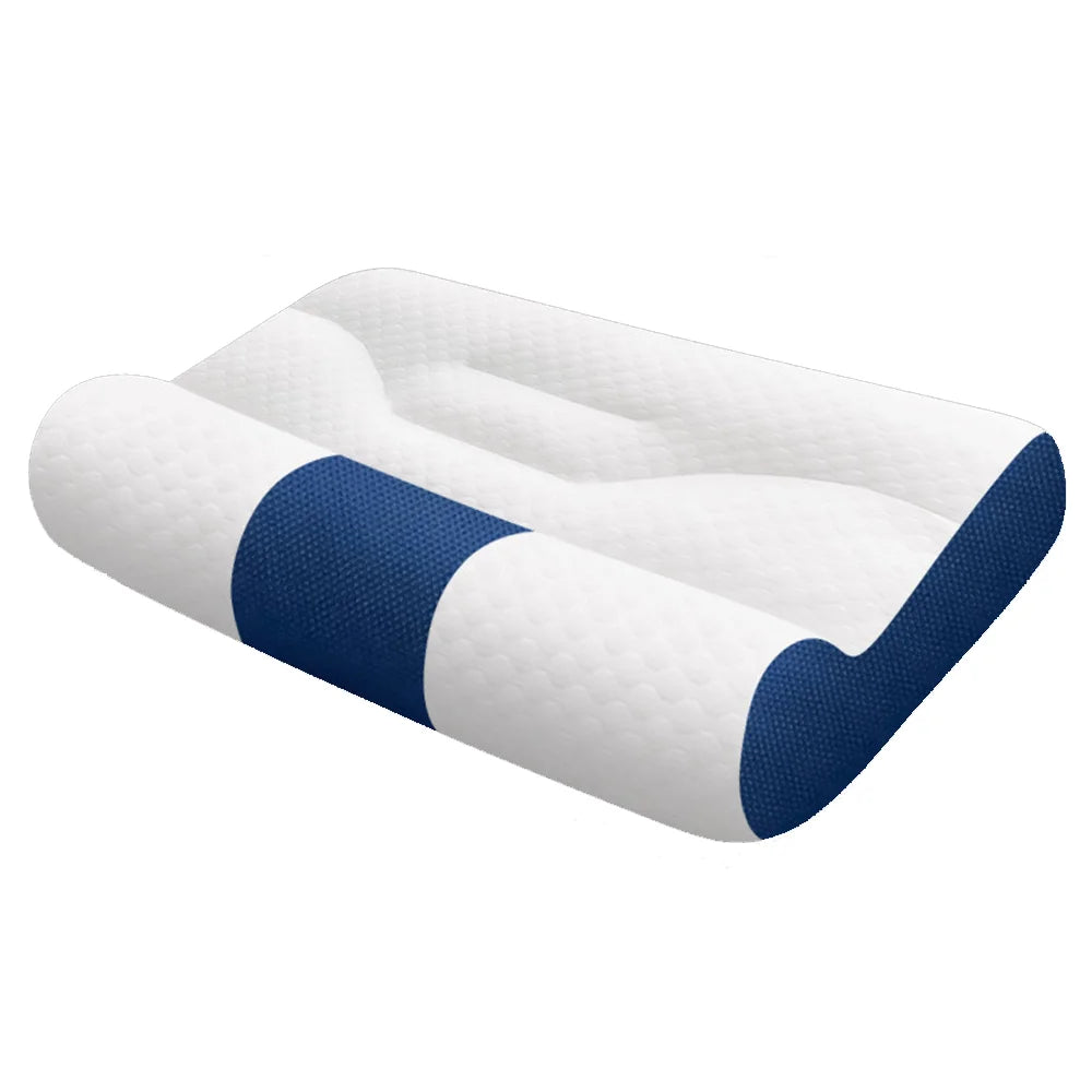 Coussin ergonomique lit bleu