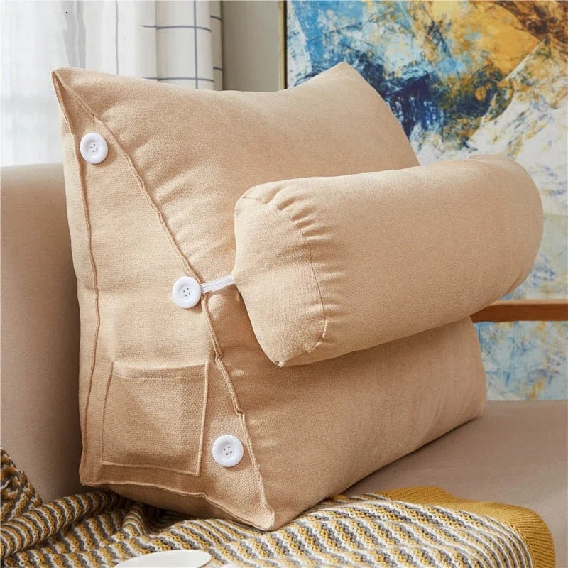 Coussin ergonomique pour canapé beige