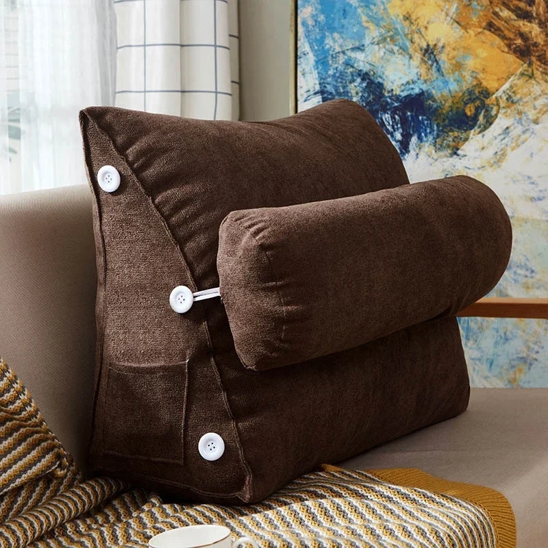 Coussin ergonomique pour canapé marron
