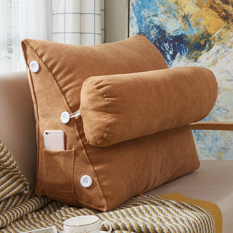 Coussin ergonomique pour canapé marron