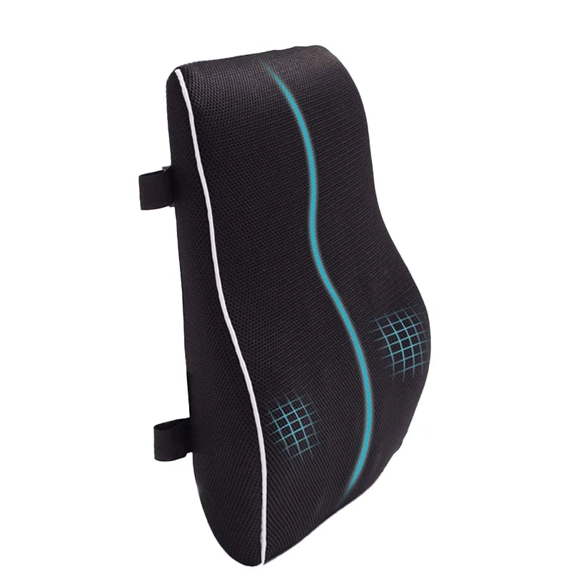 Coussin ergonomique pour fauteuil de bureau bleu
