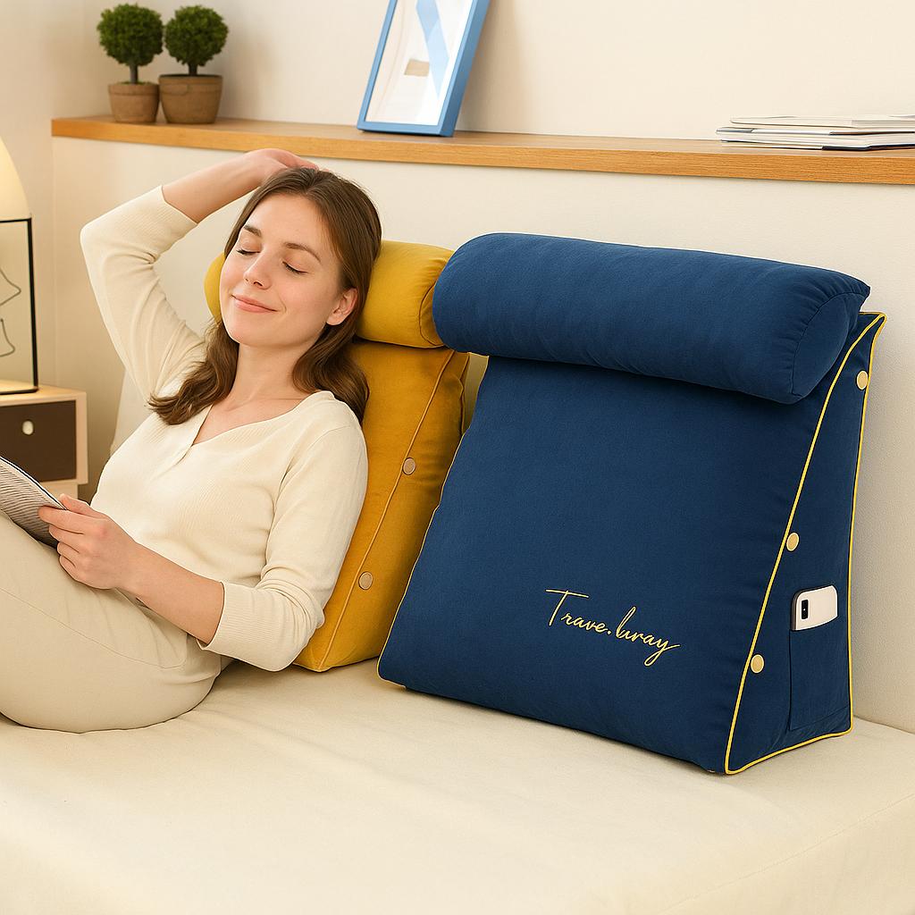 Coussin lecture ergonomique lit