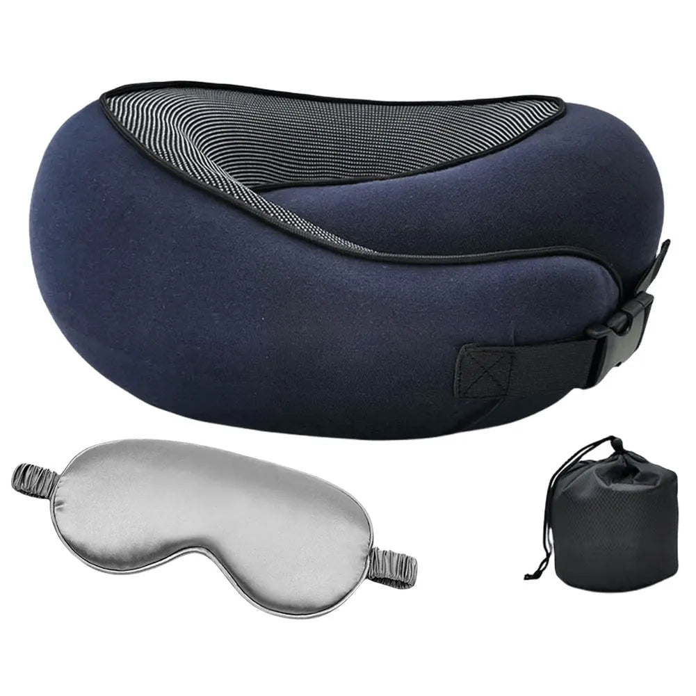 Douleur cervicale oreiller ergonomique bleu