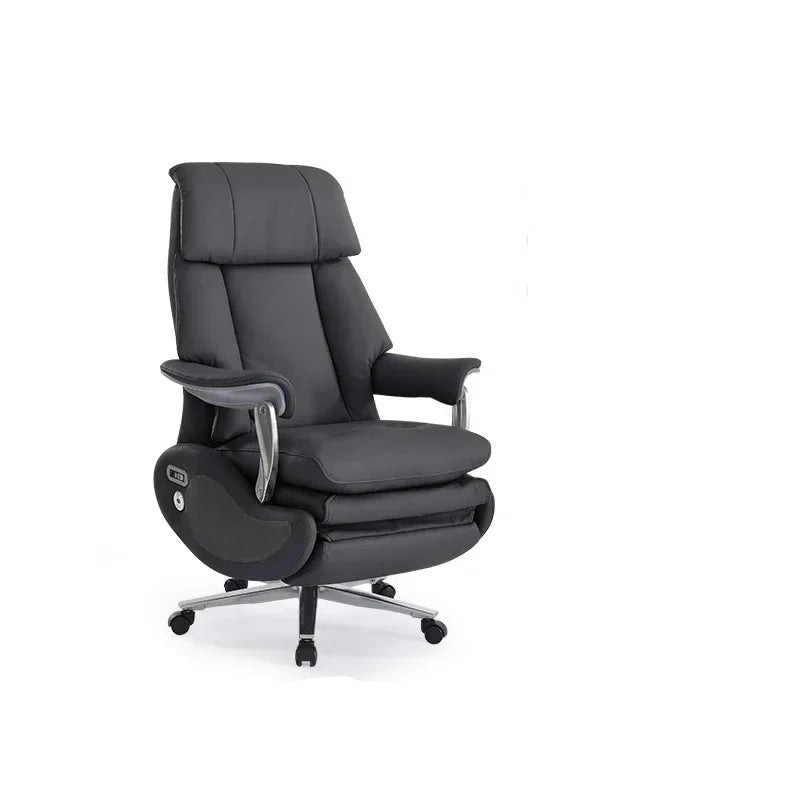Fauteuil de bureau ergonomique cuir blanc