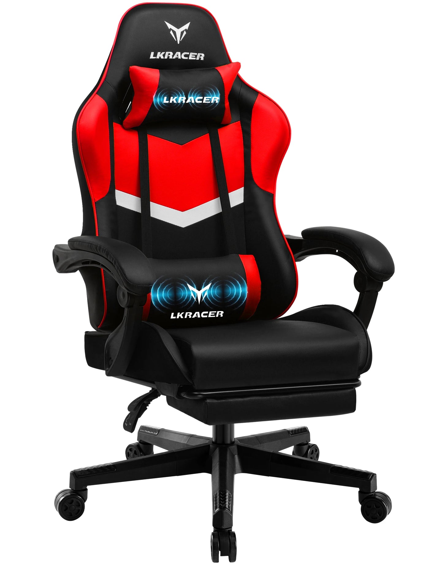Fauteuil ergonomique avec soutien lombaire rouge