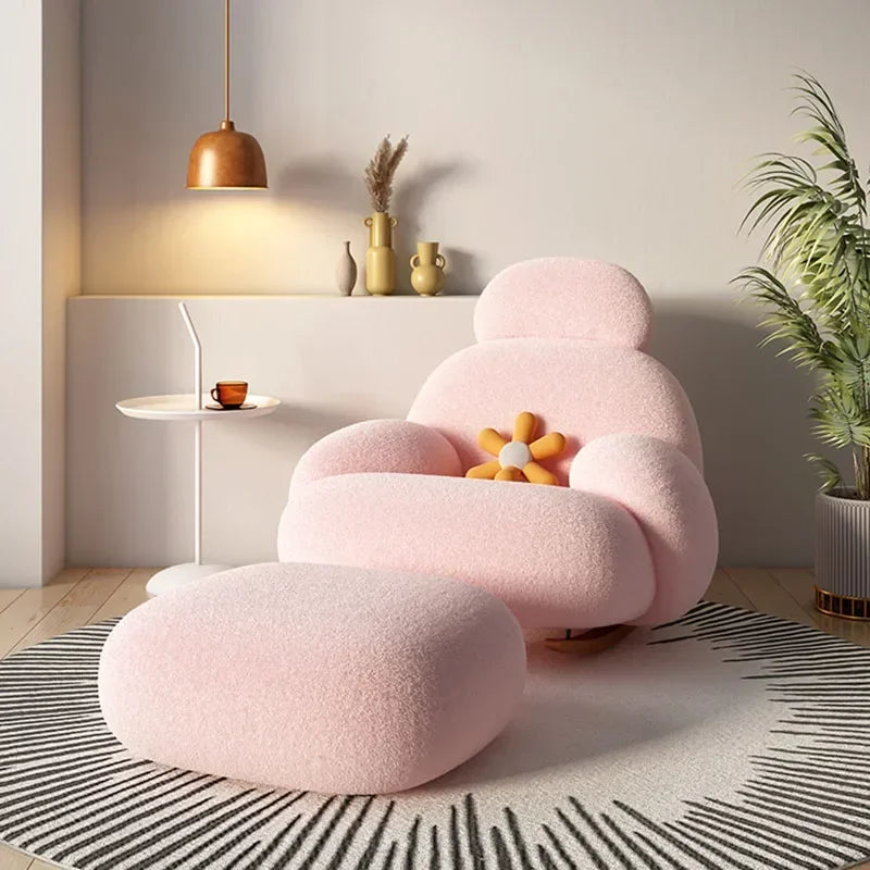 Fauteuil ergonomique pour salon rose