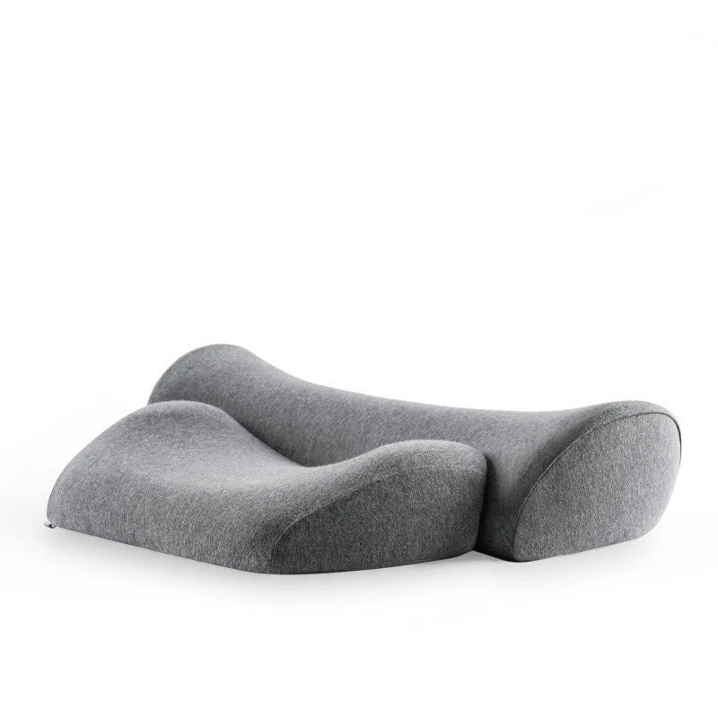 Oreiller de voyage ergonomique gris clair