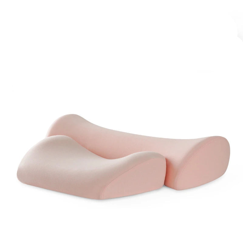 Oreiller de voyage ergonomique rose