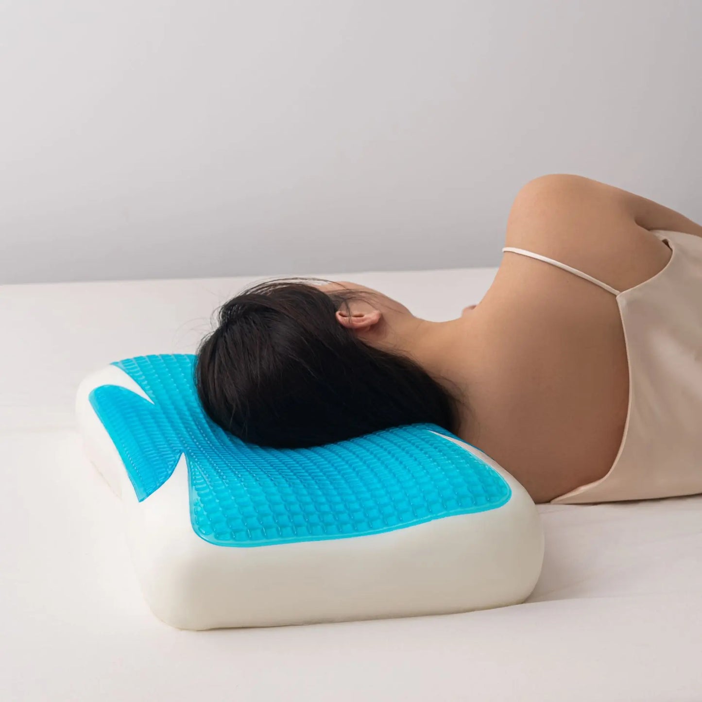 Oreiller ergonomique forme papillon blanc