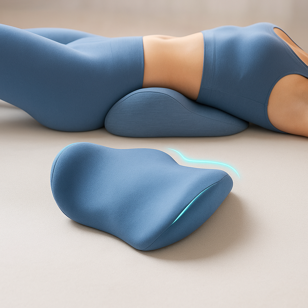 Oreiller ergonomique pour le dos bleu