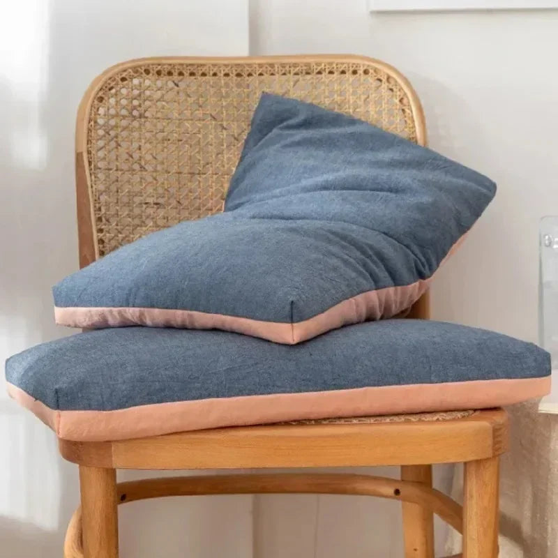 Oreiller ergonomique sarrasin bleu