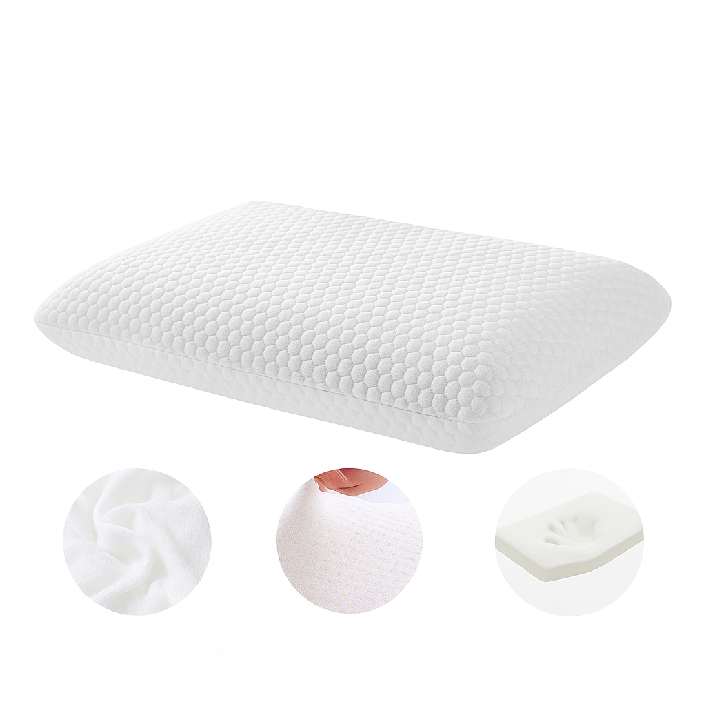 Oreillers ergonomique memoire de forme blanc