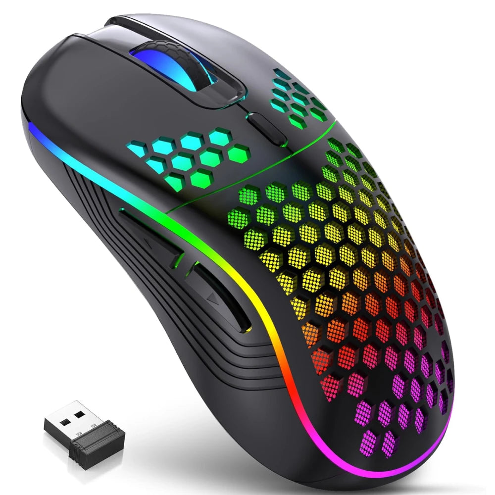 Sourie ergonomique sans fil noir