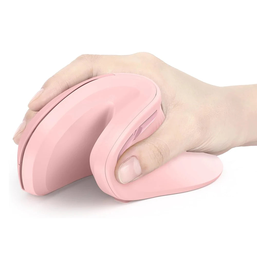 Souris bluetooth ergonomique rose