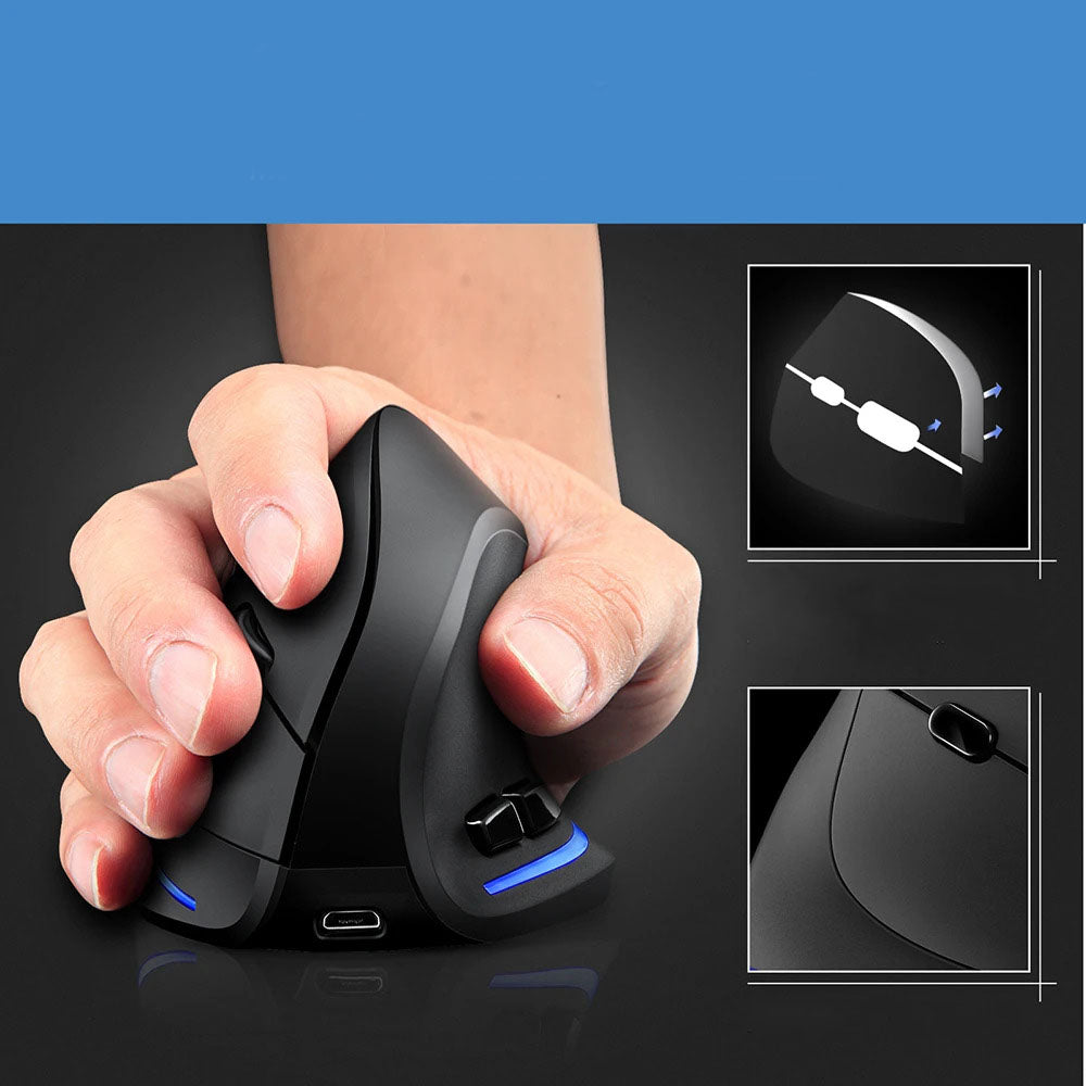 Souris ergonomie bleu