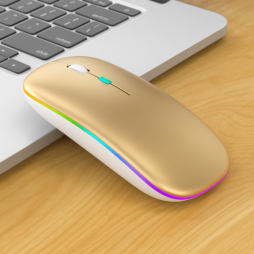 Souris ergonomique ambidextre or