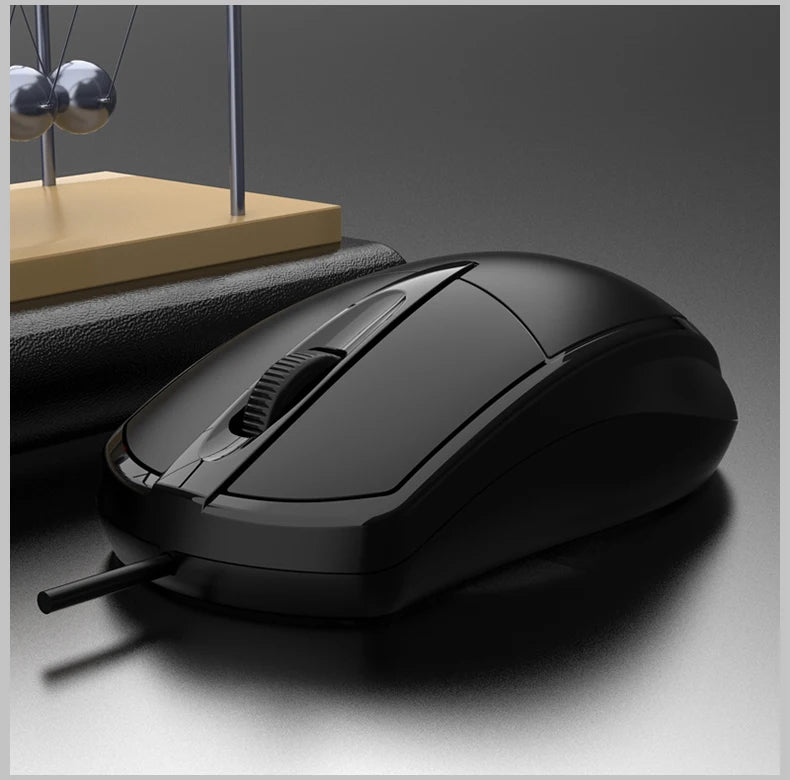 Souris ergonomique avec fil noir