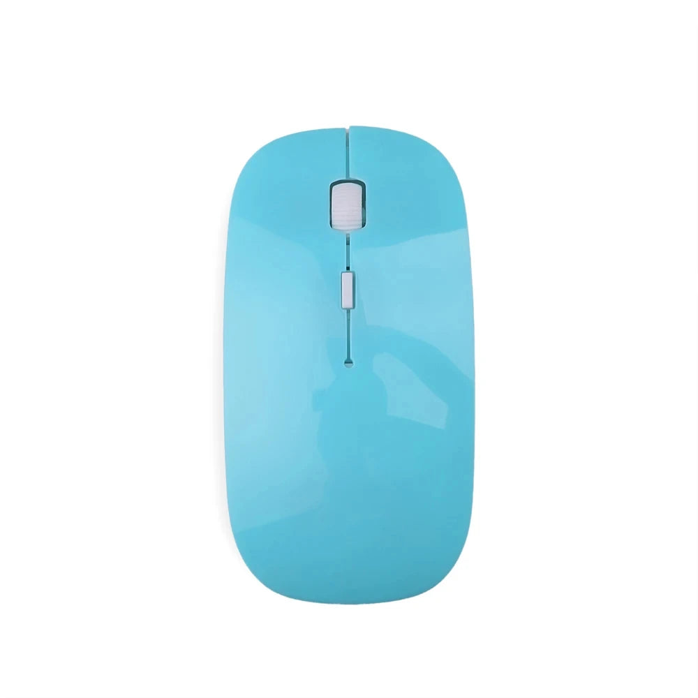 Souris ergonomique plate bleu