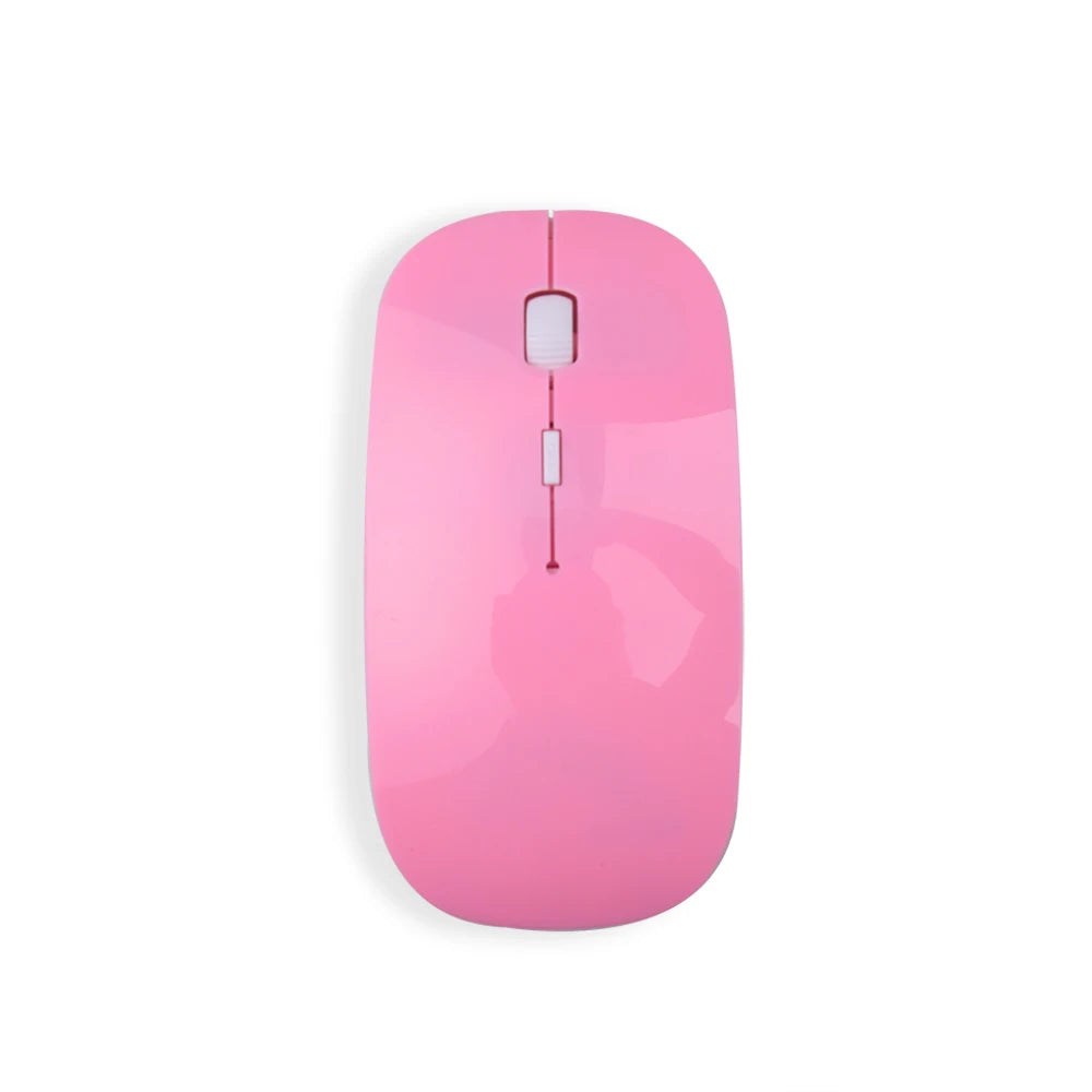 Souris ergonomique plate rose