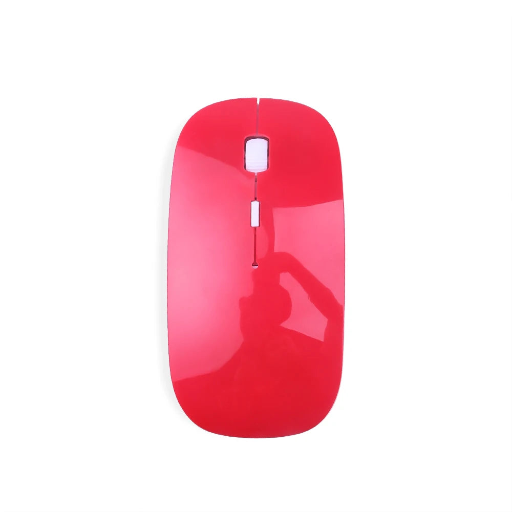 Souris ergonomique plate rouge