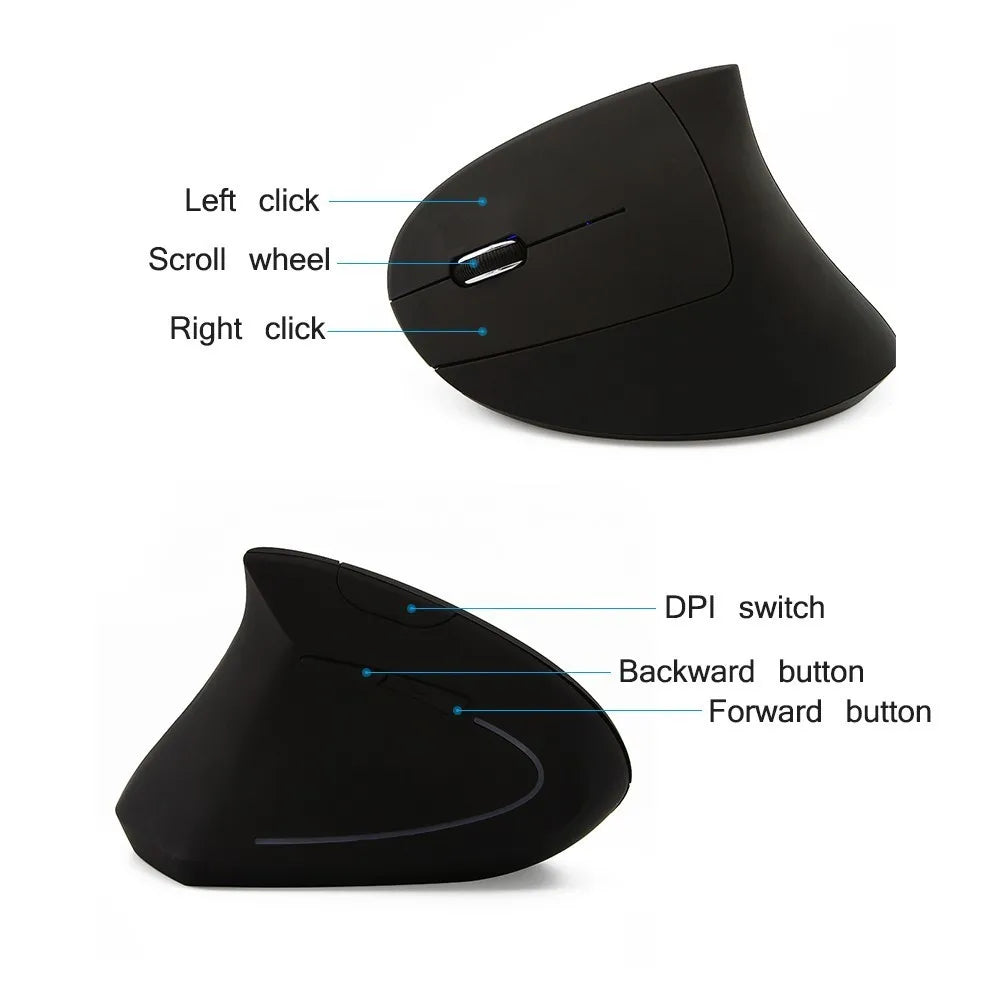 Souris ergonomique sans fil gaucher blanc